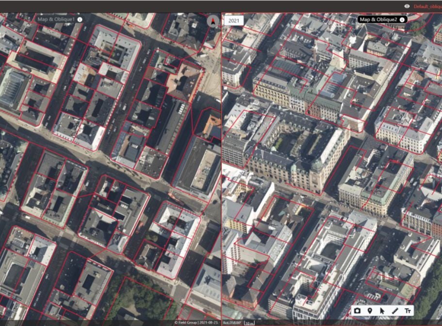 MAPSPACE - View with Vector and Raster Data