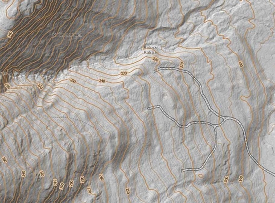 Field-contour-map