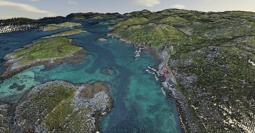 The world as seen by birds and fish: Helligvær and Bliksvær are mapped above and under water